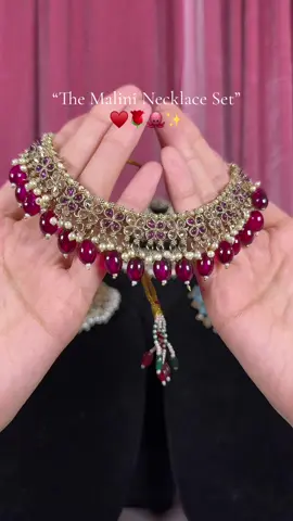 Ah just so pretty! Check this necklace set out on our website! Brand new collection of south Asian Jhumkas, payals, and more! #Ssjewlers #desiaesthetics #jhumkas #desigirl 