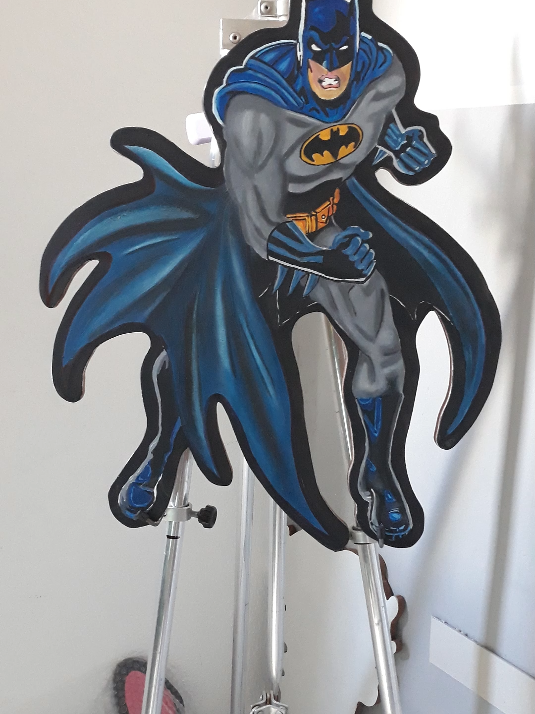 Batman  Pintura em Madeira  Artista: Claudio Calixto