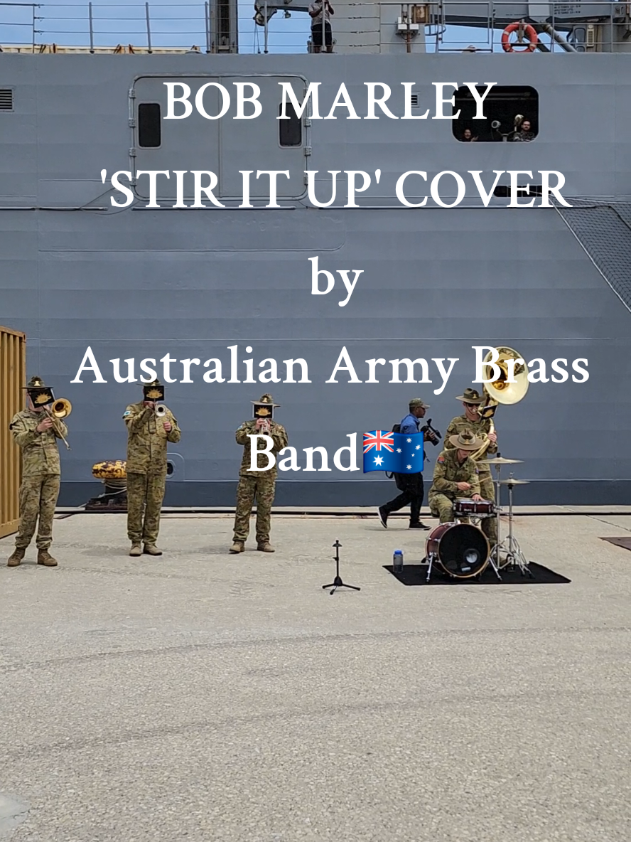 Ayye drums lady was so chill with it🥲 #australianarmy  #portmoresby🇵🇬 #brassband 