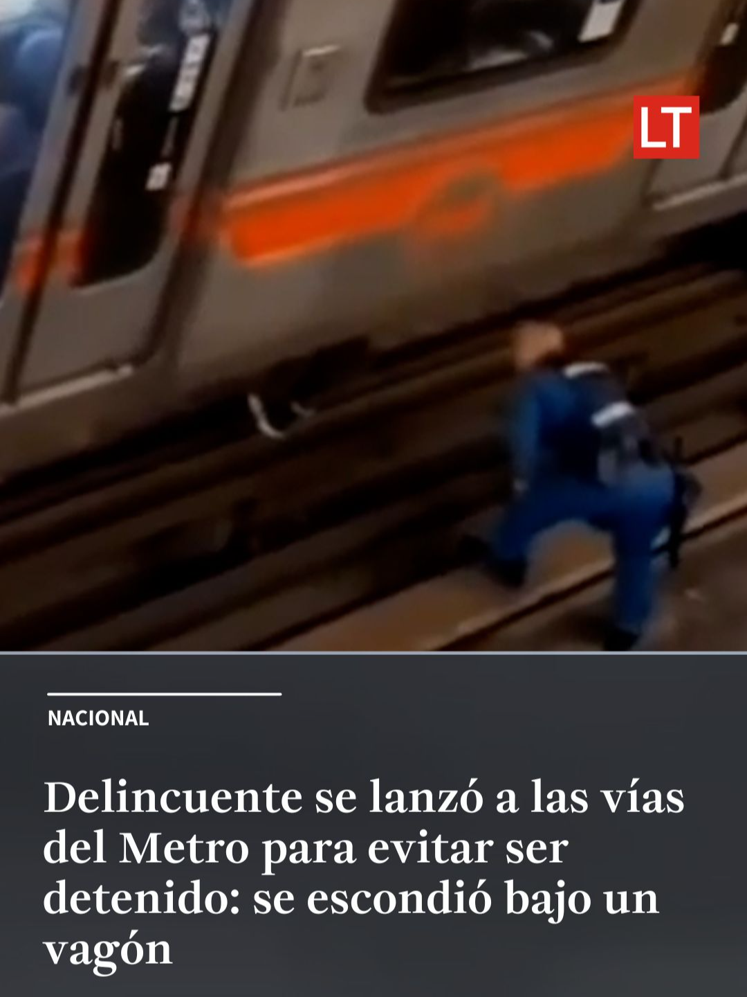 Durante la noche de ayer, a las 21:00 hrs aproximadamente, se produjo esta insólita situación que obligó a suspender el servicio durante 15 minutos en la estación Departamental de la Línea 2. El sujeto había robado y luego intentó arrancar ingresando al túnel, lugar donde se refugió bajo un tren que estaba estacionado. Personal tuvo que bajar a las vías y logró dar con el hombre, el cual fue entregado a Carabineros.