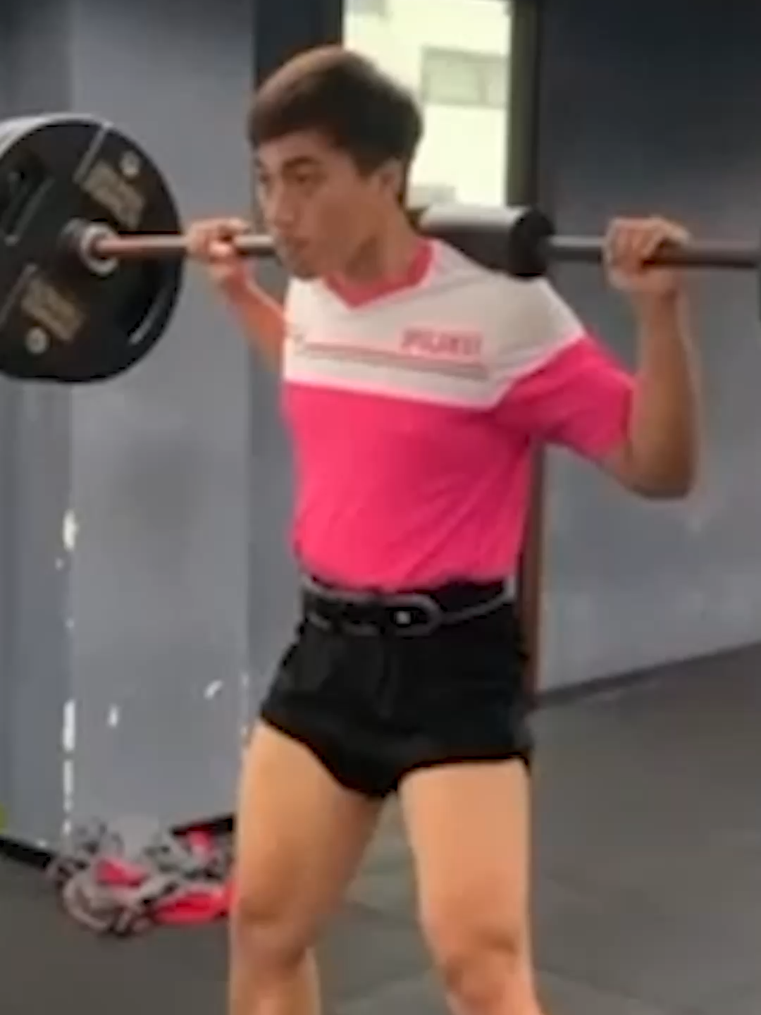 That squat lasted as long as those shorts 🫣 #workoutfails #weightlifting #funny #fail #failarmy