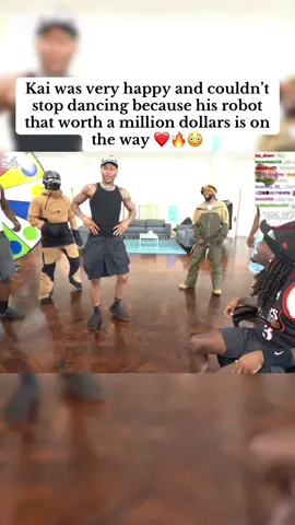 Kai was very happy and couldn’t stop dancing because his robot that worth a million dollars is on the way ❤️🔥😳 #kaicenat #mafiathon3 #fyn #viral #streamer 
