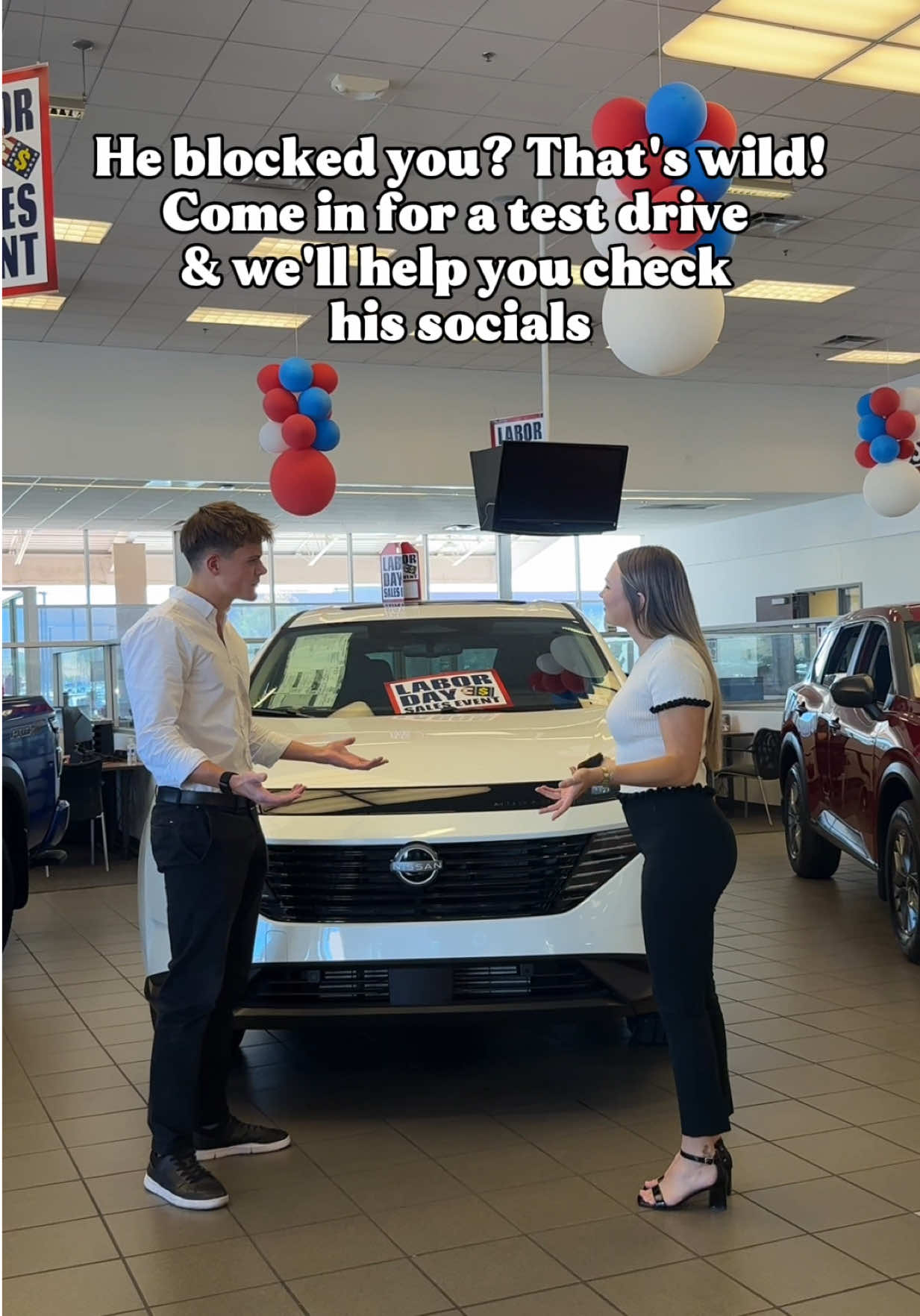Luxury therapy session loading… we got you at Pinnacle Nissan 🫶 #PinnacleNissan #workcomedy #Relationship #funny #cartok 
