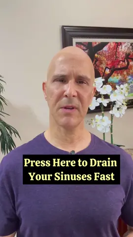 Press Here to Drain Your Sinuses Fast!  #drmandell #health #healing #sinuses