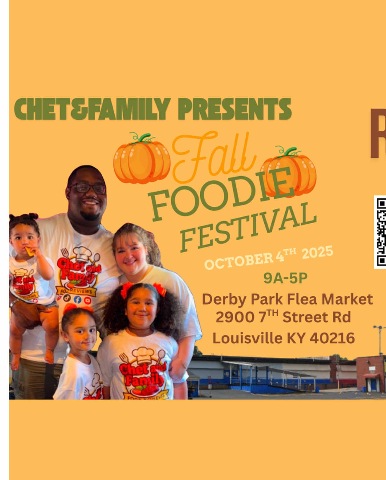 🍂✨ Louisville, we’re bringing the vibes! The Fall Foodie Festival is going down Oct. 4th at Derby Park Flea Market 🎉 We’re calling all vendors, local musicians, DJs, and even hay ride hosts — let’s collab and make this the event of the season! 🙌💛 @Ethan Miller 💕 @Mamaw Gail 🍽️ @Remi4all | Snack God & Rapper  📍 Derby Park Flea Market | 9A-5P 📲 Scan the QR codes to sign up or join the Dumplin’ Contest! #ChetAndFamily #LouisvilleEats #fallfestival #louisvillekentucky 