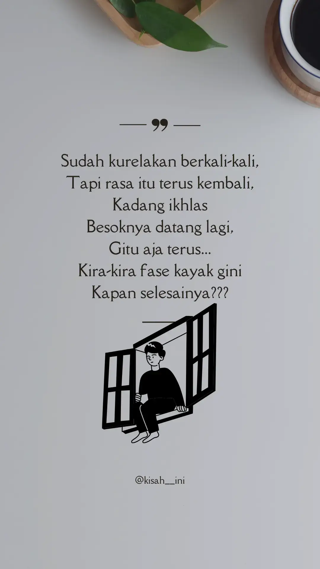 Kadang kita pikir sudah ikhlas… tapi besoknya rasa itu datang lagi. 🥀 Sampai-sampai bingung, sebenarnya hati ini butuh waktu atau butuh alasan untuk benar-benar selesai? 👉 Kalau kamu juga pernah ngerasain fase ini, tulis ‘pernah’ di komentar biar kita saling menguatkan 🤍 #fypシ #quotesgalau #katagalau #sadindonesia #foryoupage