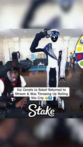 Kai Cenats 1x Robot Returned to  Stream & Was Throwing Up Rolling 90s Crip 😭♿️#kaicenat #mafiathon3 #mafiathon #1xrobot #jarvis 
