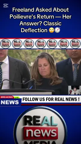 Freeland Asked About Poilievre’s Return — Her Answer? Classic Deflection 🙄🧭 #foryou #canada #politics #chrystiafreeland #canadalife 
