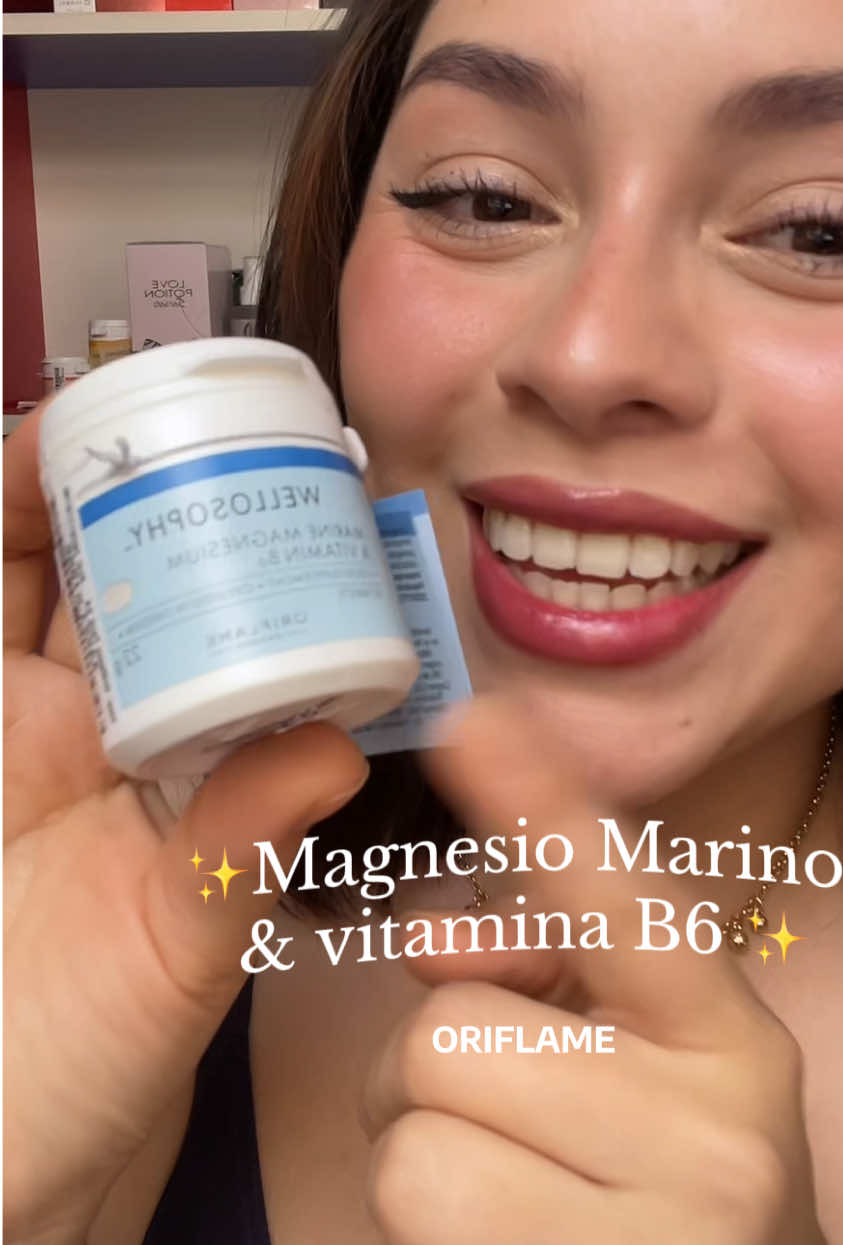 El magnesio marino con vitamina B6, está formulado para apoyar los niveles de energía, el equilibrio hormonal, la relajación física y mental y contribuir al bienestar general 😍😍 #oriflame #magnesio #salud #nutricion #parati 