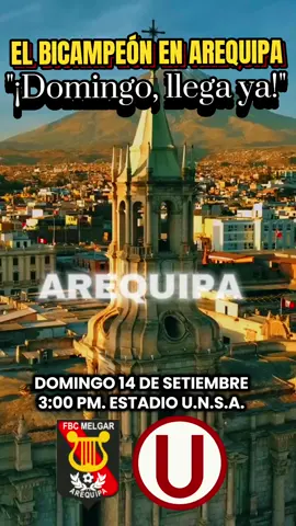 DOMINGO 14, LLEGA YA!!! #teamouniversitariodedeportes #universitariodedeportes #umivida #ydaleu #lagarradelunicogrande 