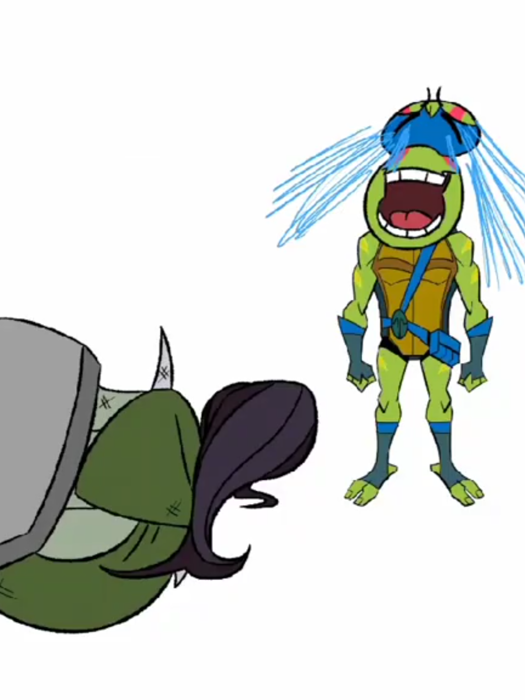I'm sorry I had to 😭 (no regrets) #rottmnt #riseoftheteenagemutantninjaturtles #rottmntfanart#rottmntleonardo #rottmntleo #riseleo #rottmntkarai #risekarai #rottmntmeme #wellthisstinks #meme