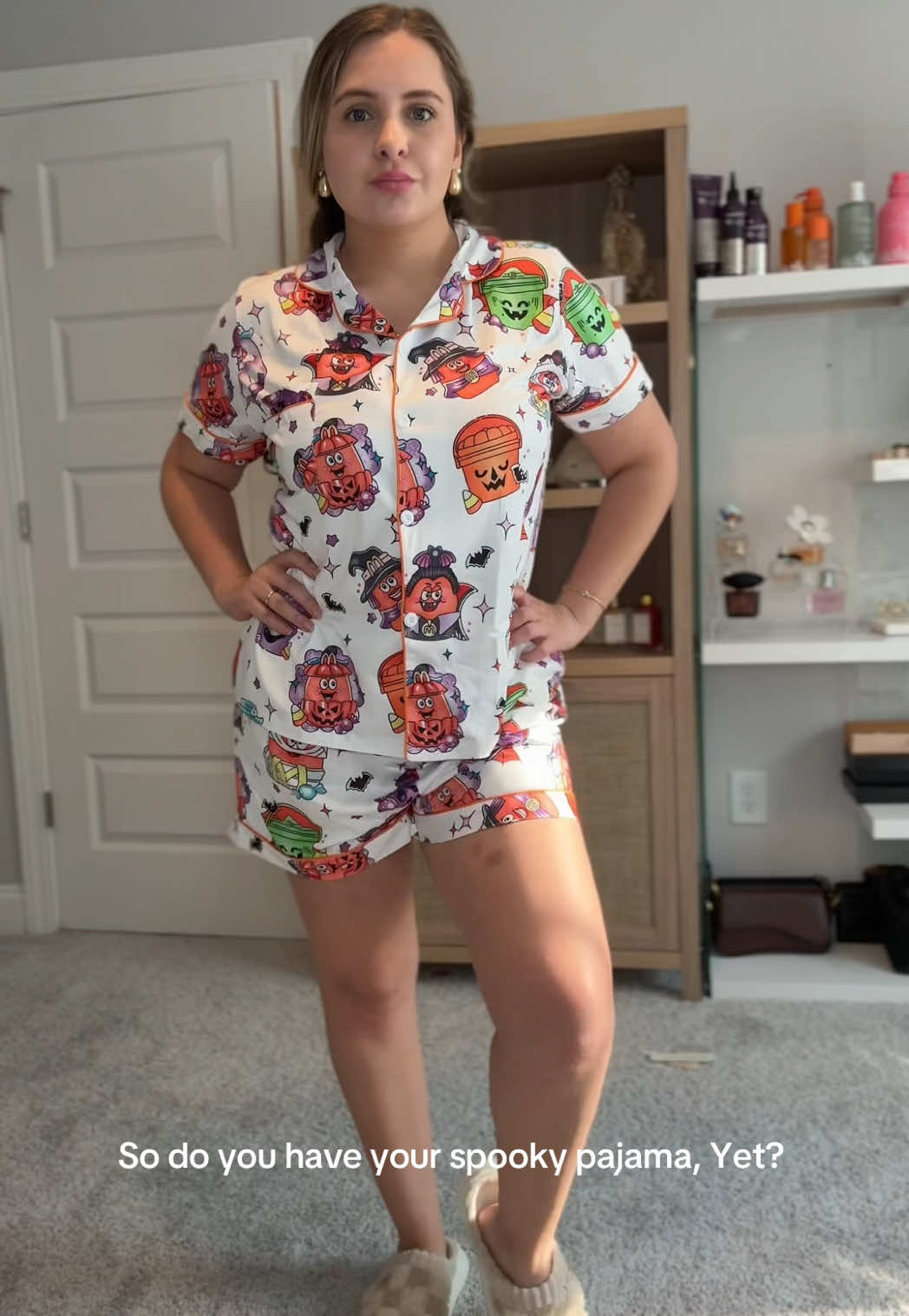 Women’s Holloween Print Pajamas #pajamaset #womenspajamas  