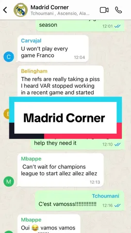 Real Madrid group chat #realmadrid #madridista #mbappe #mastantuono #laliga 