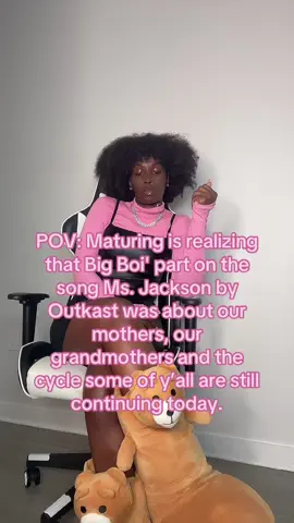 They were speaking on real generational cycles we’re still seeing play out today. #realtalk #Healing #BreakingTheCycle #Outkast #relatable   