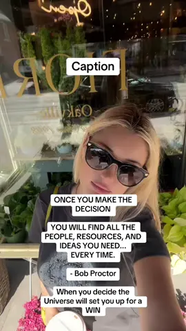 Once you make the decision, you will find all the people, resources, and ideas you need… every time.” – Bob Proctor ✨ The Universe doesn’t move until you do. When you make a real decision not a “maybe” or “someday” but a full, embodied yes everything around you begins to align. The right people show up. The right doors open. The right ideas land in your mind. Most people wait for the proof before deciding. But the proof only comes after the decision. That’s how the Universe works. ✨ Ask yourself: What decision am I still avoiding that could set everything else in motion? #DecisionPower #BobProctorWisdom #IdentityShift #MagneticMindset #ManifestationCoach     