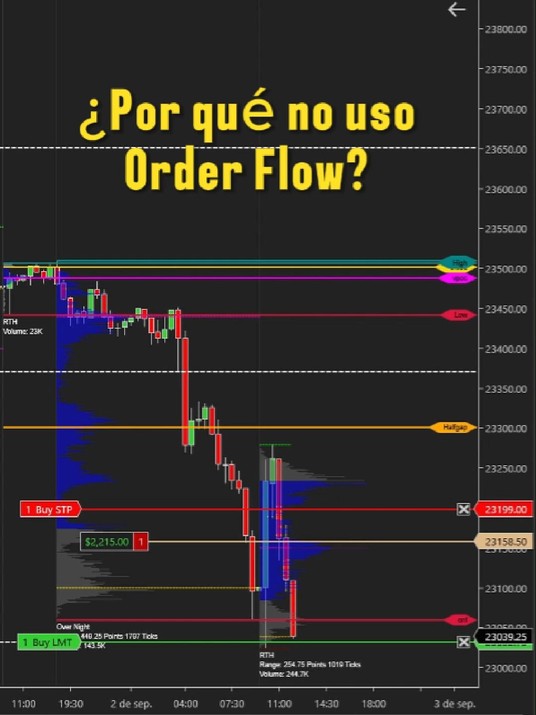 “Muchos traders se obsesionan con el order flow y terminan viendo señales donde no las hay. El mercado no se entiende tick a tick… se entiende como un proceso. Por eso casi no uso indicadores de order flow: prefiero el mapa de la teoría de la subasta con volume profile y solo después, si hace falta, una lupa para afinar. 🎯”#tradingprofesional #psicotrading #Nasdaq #SP500 #ninjatrader8 #SmartMoney #MomentumTrader #orderflow #Trading