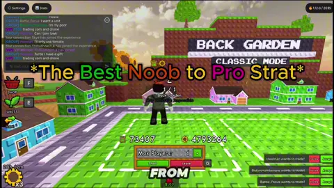 Part 1 of my noob to pro series in Garden Tower Defense! #gardentowerdefense #roblox #tips #solo #Impossible #insane #newmap #Backgarden #Partone #NoobToPro #Series