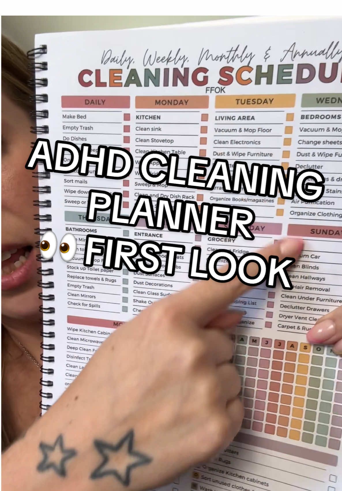 First look at the ADHD Cleaning Planner 👀 If you get overwhelmed by housework or start cleaning one thing and end up with 10 half-finished chores… this might be the game changer we needed ✨  #ADHDPlanner #tiktokshopcreatorpicks #cleaningmotivation #plannertok 