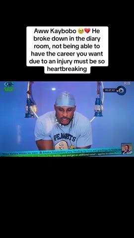 Aww Kaybobo 🥹💔 He broke down in the diary room, not being able to have the career you want due to an injury must be so heartbreaking Credit: BBnaija  #BBNaijaS10 #BBNaija10 #BBNaija #bigbrothernaija #bbnaija 