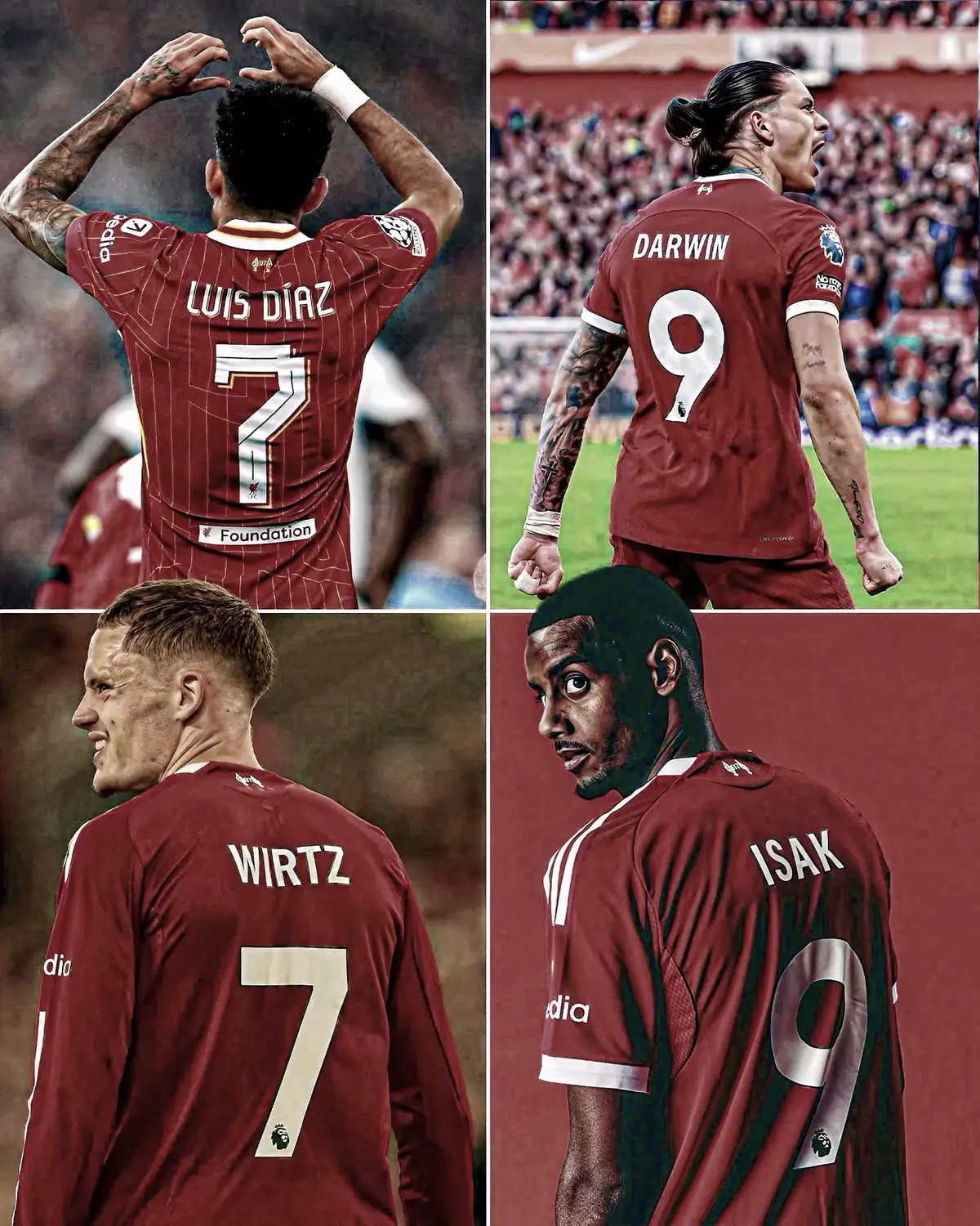 🔥 Whole new 7️⃣ & 9️⃣ pairing at Liverpool this season… and it looks scary! 🤑 ⚡ From Luis Díaz ➝ Wirtz (7) 🐅 From Darwin Núñez ➝ Isak (9) The torch has been passed, the legacy continues. Anfield is about to witness a new era of flair and firepower — one that could light up the Premier League. 🔴✨ #isak #wirtz #luisdiaz #darwinnuñez #liverpool 