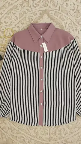 SELINA BLOSE KEMEJA WANITA KOMBINASI SALUR RAYON #blouse #kemejawanita #salur #rayon 