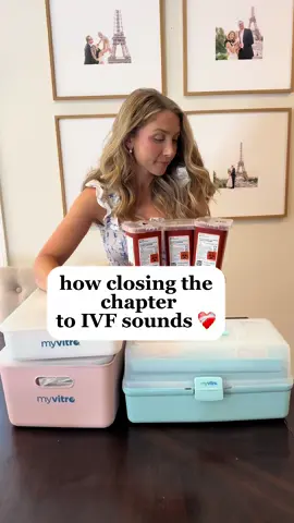 today, i cleared out everything IVF related and officially closed the door. it was painful, but also freeing ❤️‍🩹 while our chapter has closed - i know so many of yours are beginning. i’d love to send one of you all of our my vitro bins 🫶🏼 drop a 🍍 below & i’ll choose one of you this week 🍍 #ivf #ivfjourney #ivfstory #pcos #infertility 