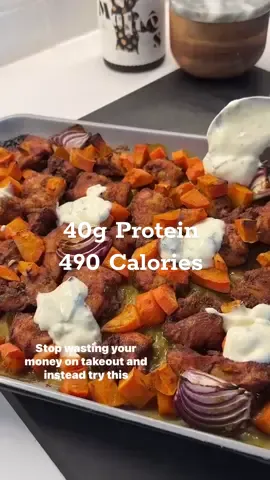 Moroccan Chicken Sheet Pan Dinner Full recipe below!  For now, if you want an INCREDIBLE Moroccan-inspired Chicken dinner idea, you’ve got to try this. Topped with the creamy greek yogurt sauce this is so easy and so good! I used butternut squash instead of potatos to keep this lower carb, but you can use regular or sweet potato. Here is how I made it: 1.Prep the Chicken – Add 2lbs chicken to a bowl. Drizzle with 1 tbsp olive oil, a couple pinches of salt and season with 1 tbsp ground cinnamon, 1 tsp turmeric, 2 tsp ground cumin, fresh cracked black pepper, ½ tsp grated ginger. Mix well, then add to a sheet pan lined with parchment paper. 2.Next, prep your veggies. I peeled and cut 2 medium carrots in half moon, quartered 1 red onion, and cubed up 1 small butternut squash. Add these to the sheet pan along with the chicken, drizzle with olive oil. 3.Pop this into the oven at 410F for 35-40 minutes. 4.While that’s going, make the sauce. In a jar, combine 4 tbsp olive oil, the zest and juice of 1 lemon, ¼ cup Greek yogurt, ¼ tsp cumin, a pinch of salt, 2 tsp apple cider vinegar, and 1 tsp honey. Shake or blend, then add 2 tbsp chopped cilantro and ¼ cup chopped mint. Taste and adjust. 5.Remove sheet pan from the oven, add spoonfuls of the yogurt sauce, some finely diced persian cucumber, some crushed walnuts or pistachios, some fresh chopped mint, and enjoy. You can also serve this with regular rice, quinoa, or if you’re lowcarb, my high protein kaizen rice. If you make it, be sure to let me know on SHREDHAPPENS. ENJOY #lowcarb #lowcarbrecipes #healthyrecipes #ketorecipes #keto    