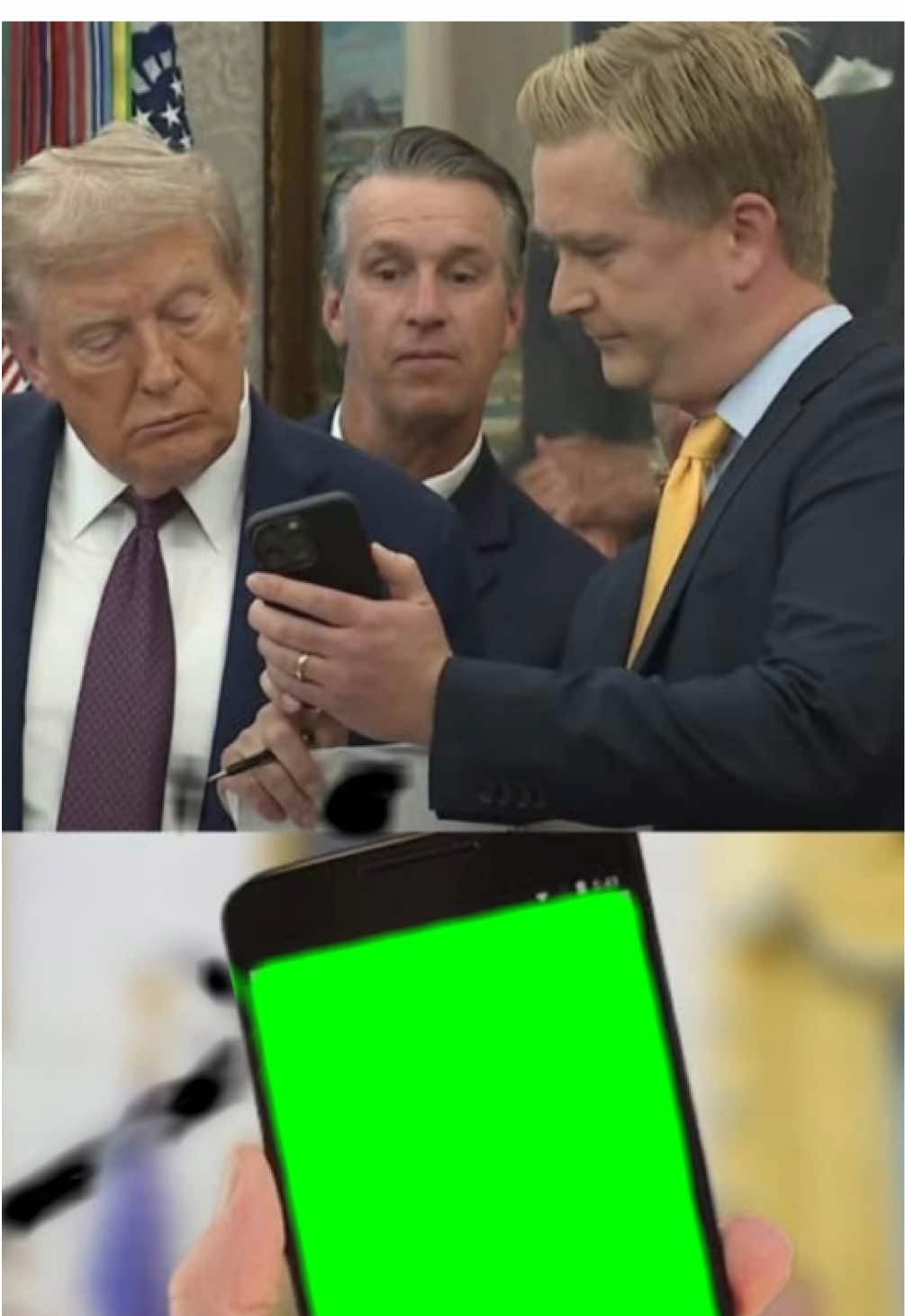 Trump looking at a phone Green Screen Meme  Get this video in 4K with our app: GreenScreenMemes.app — now on iOS 📲  #memes #memesdaily #greenscreen #fyp #trump 
