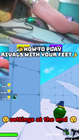 how to get good aim in roblox rivals player with your feet best player in rivals montage #funny #montage #rivals #roblox #unexpected 