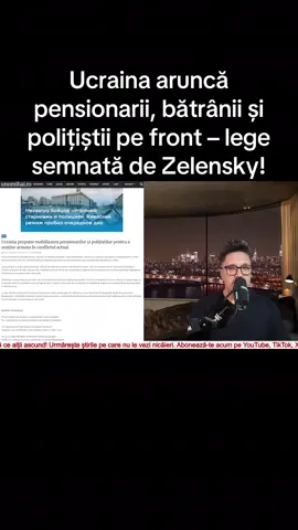 Ucraina aruncă pensionarii, bătrânii și polițiștii pe front – lege semnată de Zelensky #unumihai #fyp #stiri #breakingnews #stiriromania 