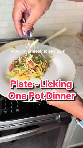 Be sure to follow @Valerie Rogers and @Kelsie Clanton for easy recipes.   ✨ Plate-Lickin’ One Pot Meal ✨ Sauté 26 oz smoked turkey sausage in butter, add garlic, then stir in heavy cream, soy sauce, seasonings, chicken broth, orzo + sun-dried tomatoes. Simmer 8 mins, stir in chopped spinach, top with Parm, done! 🧄🧀🥬 #easydinner #onepotmeal #walmartgrocerydelivery #DinnerIdeas