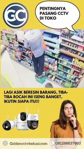 Terekam CCTV 🎥 Ini bocah iseng banget kelakuannya di toko, sampai ngikutin orang entah siapa. Lucu sih, tapi coba bayangkan kalau yang ngikutin ternyata orang asing dengan niat yang tidak baik? Di sinilah CCTV berkualitas jadi penyelamat. Dengan CCTV Dahua WiFi Outdoor & Indoor, setiap gerak-gerik bisa terekam jelas. Fitur human detection & alarm internal membantu mendeteksi aktivitas mencurigakan lebih cepat, sekaligus memberikan rasa aman bagi pemilik rumah maupun toko. Saatnya upgrade CCTV-mu sekarang! Jangan tunggu kejadian yang bikin menyesal. Golden CCTV Bekasi, dealer resmi sejak 2018, siap memberikan solusi keamanan dengan produk original bergaransi resmi. 📍 Info & pemasangan: 🌐 www.goldencctvbekasi.com 📱 081288637993 Golden CCTV Bekasi – Teknologi keamanan pintar untuk melindungi apa yang berharga. #pasangcctvbekasi i #cctv  #cctvoutdoor  #cctvindoor  #dahua 