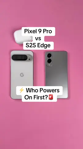 Boot Battle! ⚡ Pixel 9 Pro vs Galaxy S25 Edge — who turns on first? 👀📱 #techtok #fyp #speedtest #gadgets #smartphone 