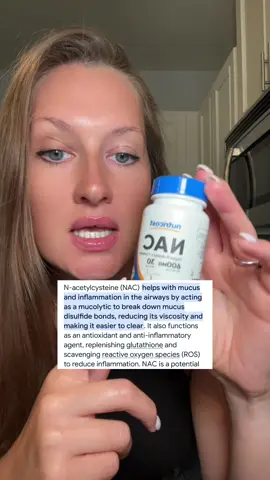 NAC helps break down mucus in your sinuses and lungs #NAC  #glutathione #mucus #biohacking #resultsmayvary 