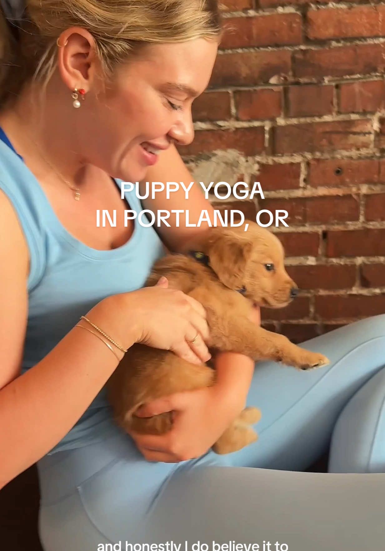Cutest afternoon of my life #puppyyoga #Vlog #workoutvlog #portlandoregon #thingstodowithfriends I 