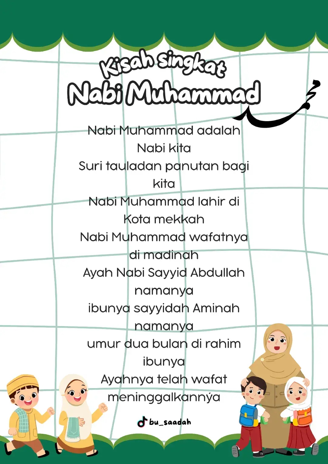 ayah bunda jangan lupa ajarkan cinta rosul sejak dini pada anak-anak kita ya. bisa melalui lagu seperti ini atau sholawat lainnya. jangan lupa follow ya #kisahnabimuhammadsaw #laguislami #maulidnabimuhamammadsaw #laguanak 