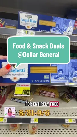 8/31-9/6. Snack & Food deals at dollar general. Hope you score✌🏼#dollargeneral #dollargeneralcouponing #dollargeneraldeals #dealsoftheweek #foodandsnacks 