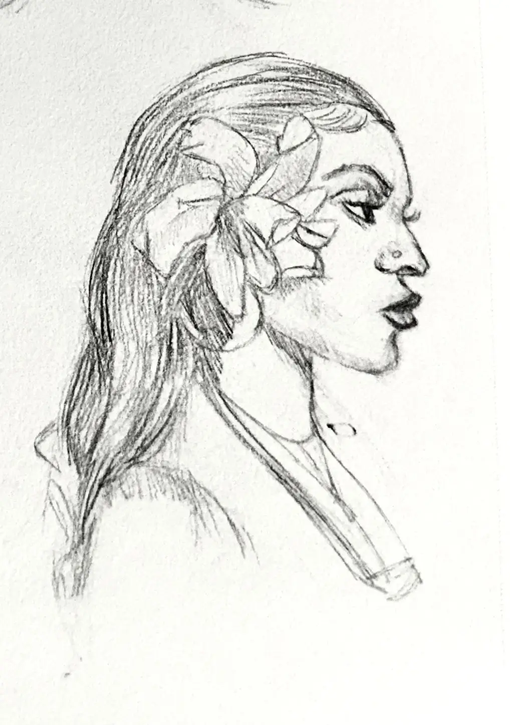 Here’s some portrait practice I did in my sketchbook. I haven’t had time to set up and record my traditional process but I hope to soon! #art #sketchbook #artstudy #portrait 