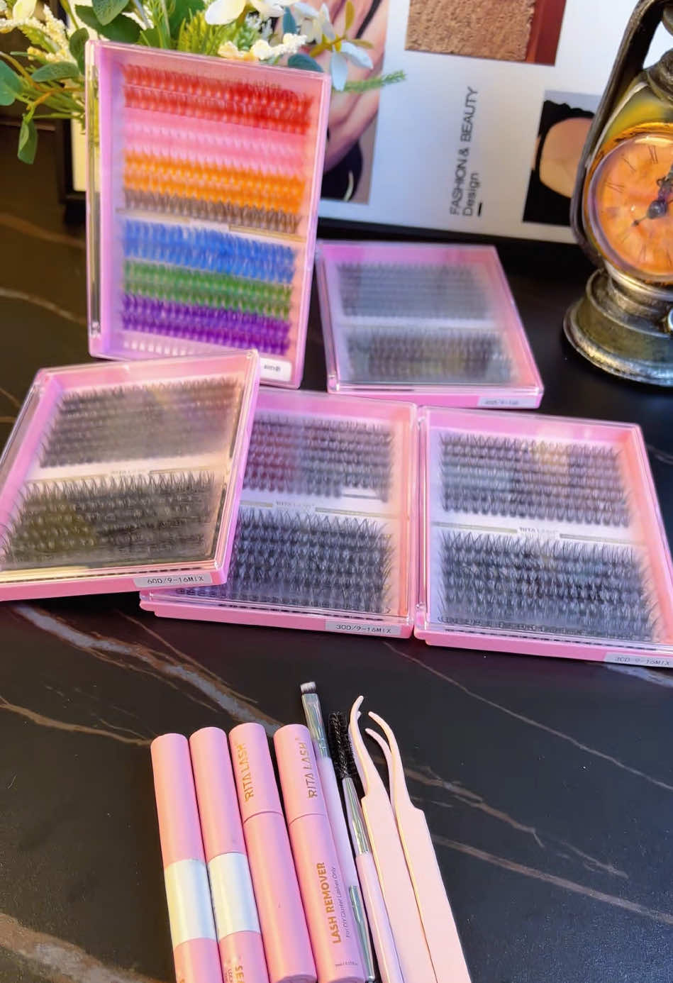 Diy lashes kit #eyelash #eyelashes #lashes #clusterlashes #eyelashextensions                     