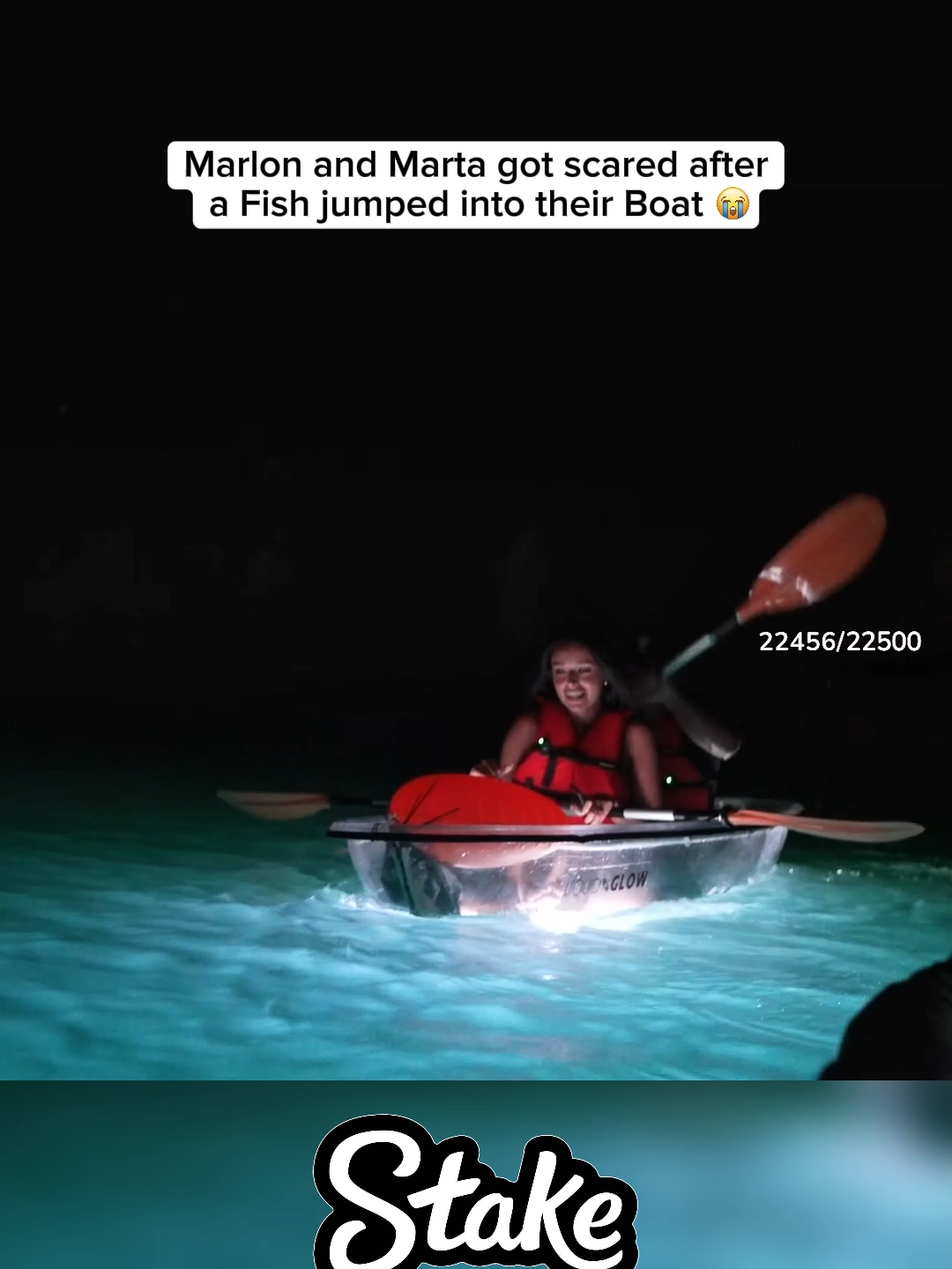 Marlon and Marta got scared after a fish jumped into their boat 😭❤️ #marlon #twitchclips #fyp #martadiaz #fazeclan