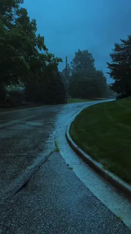 pouring rain during blue hour 🌧️☔️  #ambient #walk #fyp #liminal #rain 