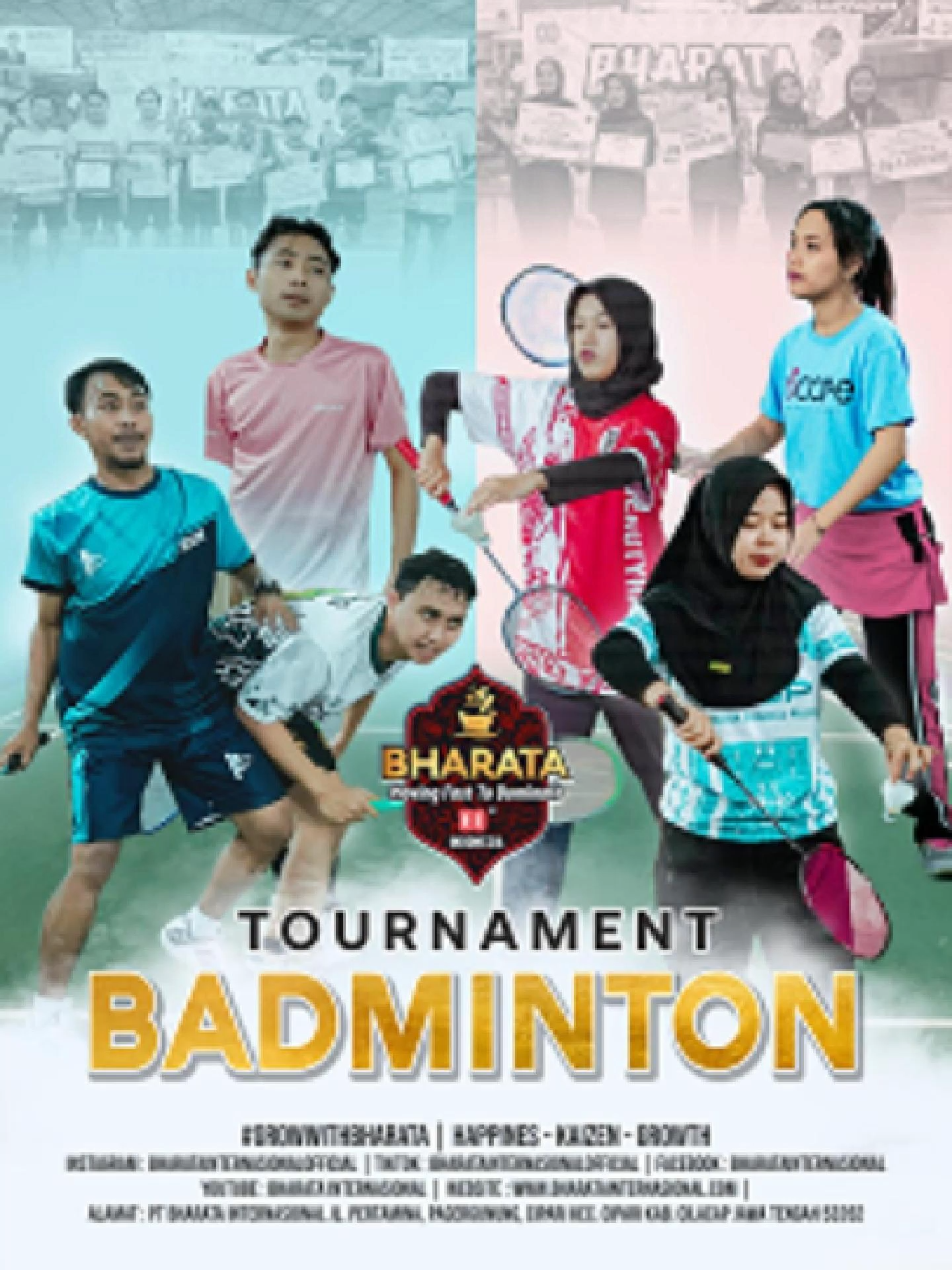 BHARATA TOURNAMENT BADMINTON Di setiap smash, kita belajar kekuatan. Di setiap defense, kita belajar kesabaran. Badminton mengajarkan kita bahwa kemenangan lahir dari keseimbangan: kerja keras, strategi, dan dukungan tim. Sama seperti perjalanan kita, tumbuh tak pernah sendirian.✨#badminton #bulutangkis ##olahraga #funteam #bharatainternasional #fyppppppppppppppppp #fyp #lombapitulasan