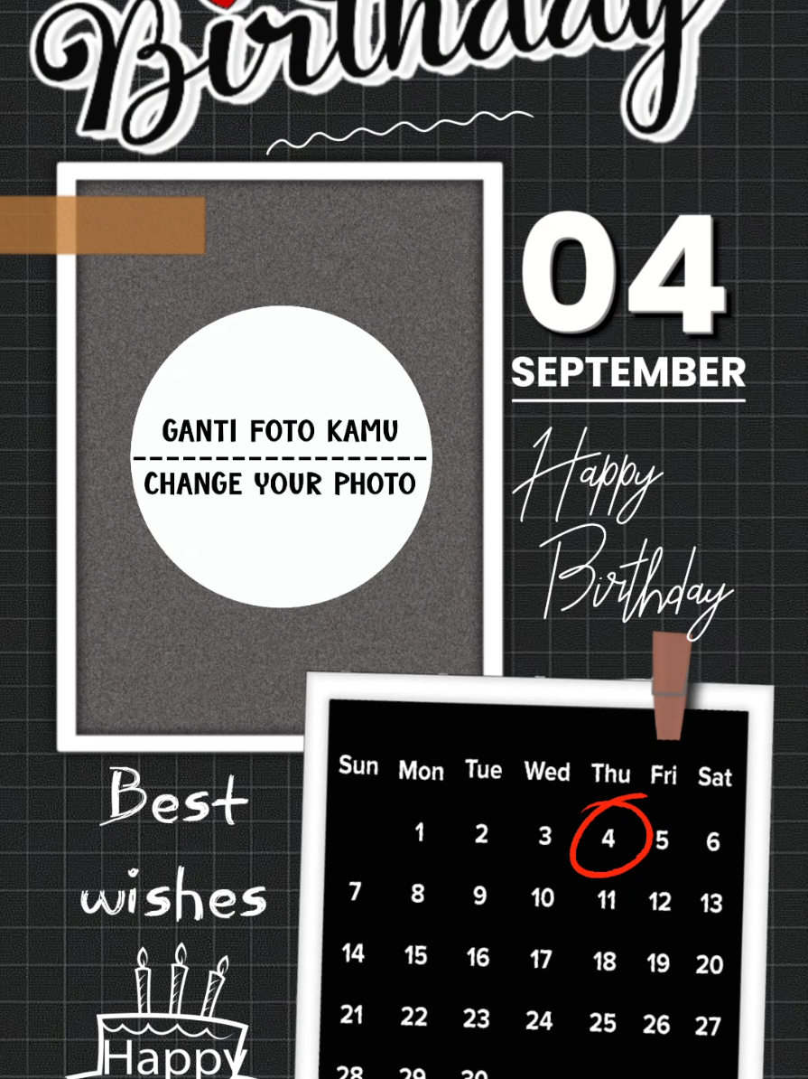 #CapCut 4 september #birthdaytemplate #happybirthday #aesthetic #birthday #fyp 