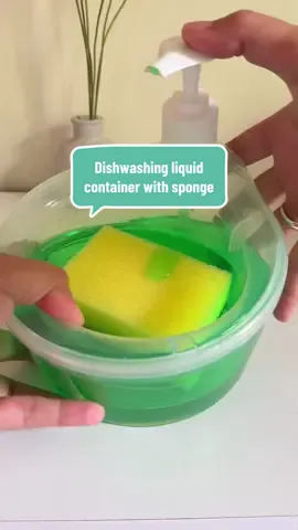 may lagayan na ng dishwashing liquid meron pang lagayan ng sponge #dishwashingliquid #dispenser #sponge #dishwashing #dishwashingliquidbottle 