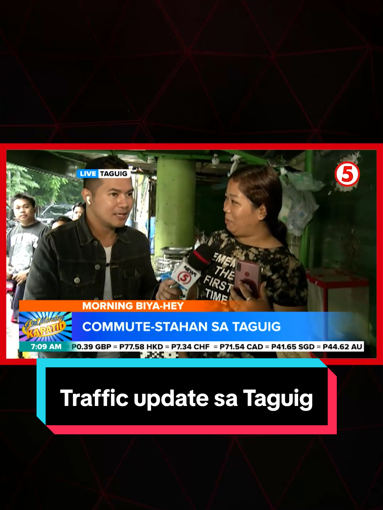 WEDNESDAY TRAFFIC CHECK Bahagyang naapektuhan ang daloy ng trapiko sa ilang bahagi ng Maynila dahil sa emergency leak repairs ng Manila Water. Silipin ang lagay ng trapiko sa Taguig City ngayong Miyerkules, Sept. 3 kasama si Tito Mondi.