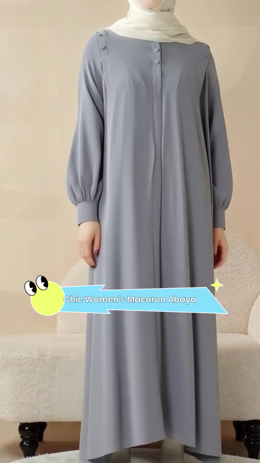 Women Fit Formal Chic Macaron Color Shoulder Button Pullover Abaya ,black abaya,purple abaya,bllue abaya,elegance,soft,daily abaya,abaya style,muslimfashion,abayafashion,jilbab,MA083 - Modest Women's Abaya Style with Elegant Design  Pastel School #hijabifashion #HijabFashion #luxuryabaya #outfithijab #eleganthijab #hautehijab #abayaoutfit #hijabisummeroutfit #fashionhijab #abercrombiedress
