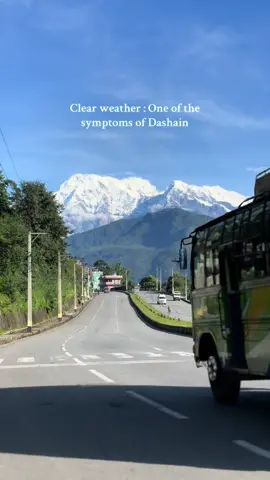 We Pokhrelis are very lucky to see this view from our place every morning. Dashain coming this near and clear weather with this view is always a nostalgic moment. #duluwa #fyp #dashain 
