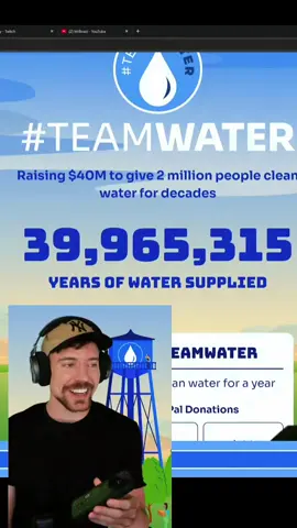 Mr Beast raised $40m for Project #TeamWater 