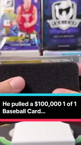 He pulled a $100,000 1 of 1 Baseball Card…   #sportscards #tradingcards #baseballcards #collectibles #cardcollector 