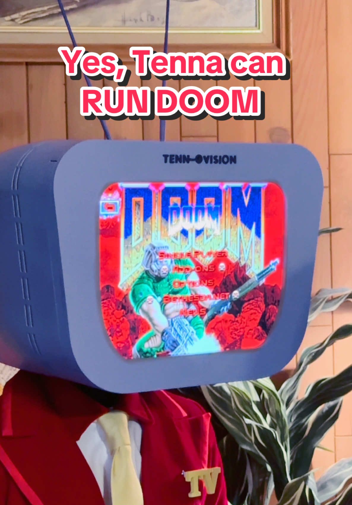 Replying to @ChaptonLite  Yes he can lol #deltarune #doom #tenna #tvhead #undertale